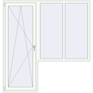 Drzwi balkonowe plastikowe 1900x2000 mm With right side window. Widok od środka Zamów teraz Drzwi balkonowe 1900x2000 mm BALCONY DOOR REHAU EURO 70 RAL 9016 Traffic white dwustronny