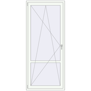 Zamów teraz Drzwi balkonowe 950x2200 mm BALCONY DOOR REHAU EURO 70 RAL 9016 Traffic white dwustronny