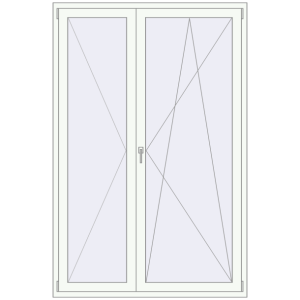 Buy Balcony doors 1450x2200 mm BALCONY DOOR REHAU SYNEGO WALNUT external