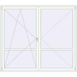 Buy Balcony doors 2400x2100 mm BALCONY DOOR REHAU EURO 70 RAL 9016 Traffic white two-sided