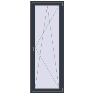 Buy Balcony doors 800x2200 mm BALCONY DOOR REHAU EURO 70 ANTHRACITE_GREY_STRUKTURAL two-sided