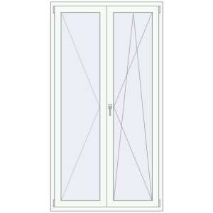 Zamów teraz Drzwi balkonowe 1150x2180 mm BALCONY DOOR REHAU SYNEGO RAL 9016 Traffic white dwustronny