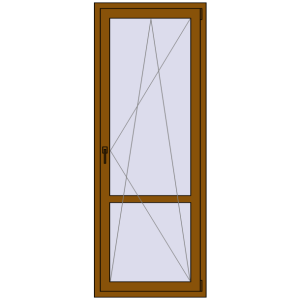 Buy Balcony doors 800x2100 mm BALCONY DOOR REHAU EURO 70 GOLDEN OAK two-sided