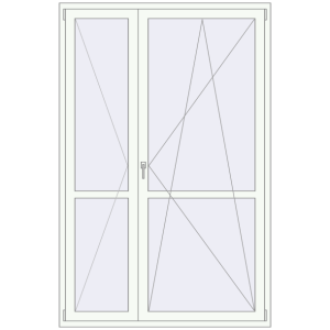 Zamów teraz Drzwi balkonowe 1500x2300 mm BALCONY DOOR REHAU SYNEGO RAL 9016 Traffic white dwustronny