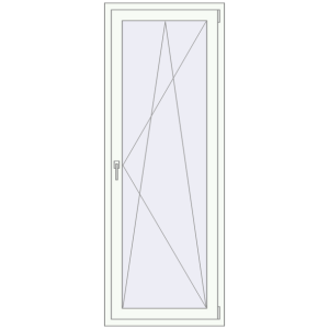 Buy Balcony doors 800x2000 mm BALCONY DOOR REHAU EURO 70 RAL 9016 Traffic white two-sided