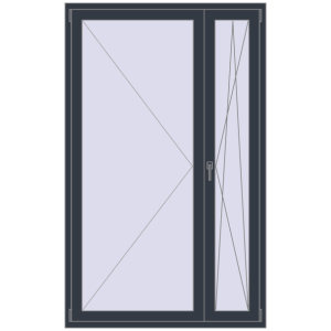 Zamów teraz Drzwi balkonowe 1300x2100 mm BALCONY DOOR REHAU SYNEGO ANTHRACITE_GREY_STRUKTURAL dwustronny