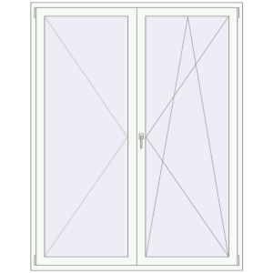 Zamów teraz Drzwi balkonowe 1690x2165 mm BALCONY DOOR REHAU SYNEGO RAL 9016 Traffic white dwustronny