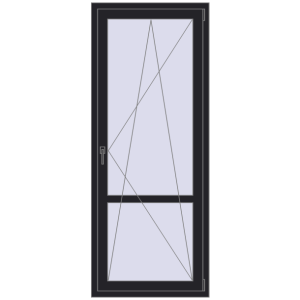 Buy Balcony doors 800x2000 mm BALCONY DOOR REHAU SYNEGO BLACK_ULTI-MATT two-sided