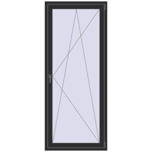 Buy Balcony doors 900x2200 mm BALCONY DOOR REHAU SYNEGO ANTHRACITE_GREY_GLATT two-sided
