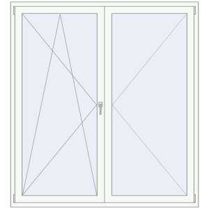 Buy Balcony doors 1800x1965 mm BALCONY DOOR REHAU EURO 70 RAL 9016 Traffic white two-sided