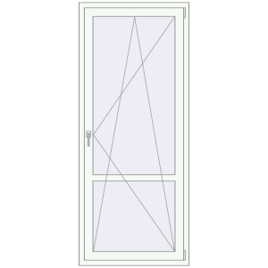 Buy Balcony doors 870x2100 mm BALCONY DOOR REHAU EURO 70 RAL 9016 Traffic white two-sided