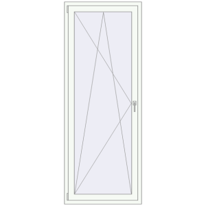 Buy Balcony doors 900x2300 mm BALCONY DOOR REHAU SYNEGO RAL 9016 Traffic white two-sided