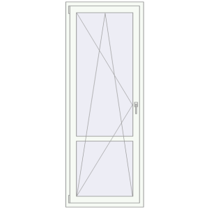 Buy Balcony doors 800x2100 mm BALCONY DOOR REHAU SYNEGO RAL 9016 Traffic white two-sided
