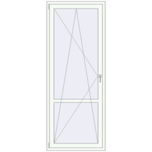 Buy Balcony doors 900x2300 mm BALCONY DOOR REHAU SYNEGO RAL 9016 Traffic white two-sided
