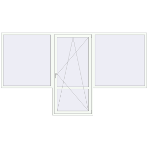 Buy Balcony doors 3600x2045 mm BALCONY DOOR REHAU SYNEGO RAL 9016 Traffic white two-sided