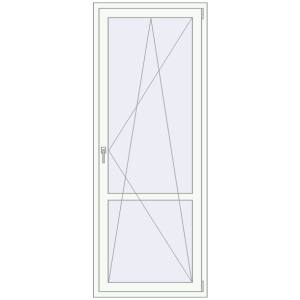 Buy Balcony doors 850x2200 mm BALCONY DOOR REHAU EURO 70 RAL 9016 Traffic white two-sided