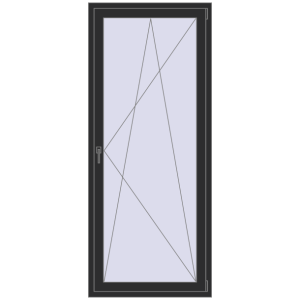 Buy Balcony doors 900x2150 mm BALCONY DOOR REHAU EURO 70 BLACK_STRUCTURAL two-sided