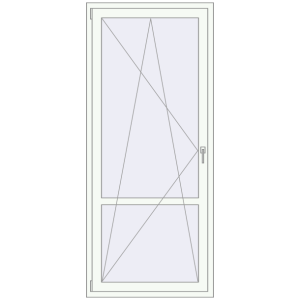Zamów teraz Drzwi balkonowe 930x2150 mm BALCONY DOOR REHAU EURO 70 RAL 9016 Traffic white dwustronny