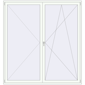 Buy Balcony doors 2200x2350 mm BALCONY DOOR REHAU SYNEGO RAL 9016 Traffic white two-sided