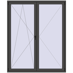 Buy Balcony doors 1800x2200 mm BALCONY DOOR REHAU EURO 70 BASALT_GREY two-sided