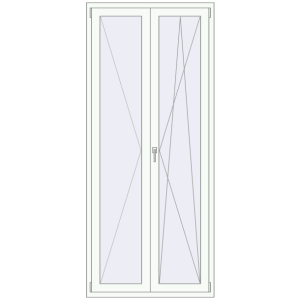 Buy Balcony doors 1040x2400 mm BALCONY DOOR REHAU SYNEGO RAL 9016 Traffic white two-sided