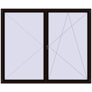 Zamów teraz Drzwi balkonowe 2600x2150 mm BALCONY DOOR REHAU EURO 70 BLACK_BROWN dwustronny