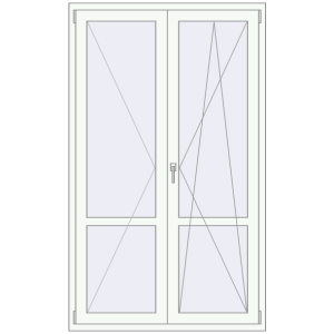 Zamów teraz Drzwi balkonowe 1200x2000 mm BALCONY DOOR REHAU SYNEGO RAL 9016 Traffic white dwustronny