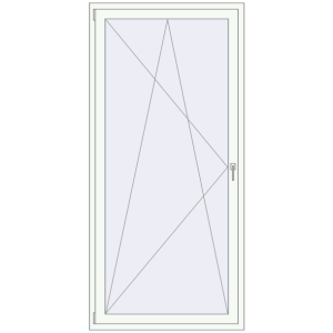 Buy Balcony doors 1100x2300 mm BALCONY DOOR REHAU EURO 70 RAL 9016 Traffic white two-sided