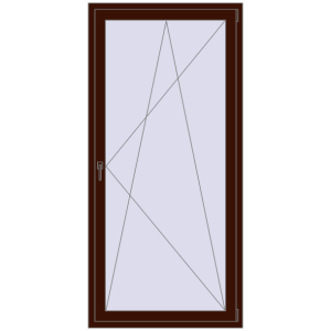Buy Balcony doors 1000x2100 mm BALCONY DOOR REHAU EURO 70 BLACK_CHERRY two-sided
