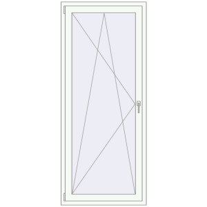 Buy Balcony doors 900x2130 mm BALCONY DOOR REHAU SYNEGO RAL 9016 Traffic white two-sided