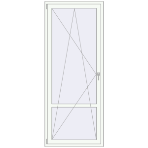 Zamów teraz Drzwi balkonowe 930x2300 mm BALCONY DOOR REHAU EURO 70 RAL 9016 Traffic white dwustronny