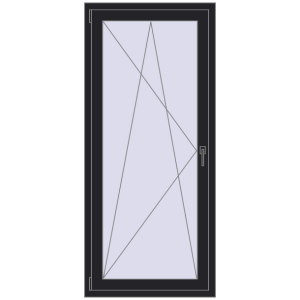 Buy Balcony doors 800x1800 mm BALCONY DOOR REHAU SYNEGO BLACK_ULTI-MATT two-sided