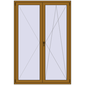 Buy Balcony doors 1500x2200 mm BALCONY DOOR REHAU SYNEGO LIGHT_OAK two-sided
