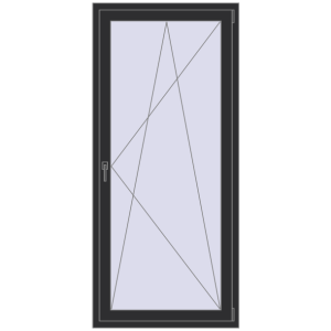 Zamów teraz Drzwi balkonowe 900x2000 mm BALCONY DOOR REHAU EURO 70 ANTHRACITE_GREY_GLATT dwustronny