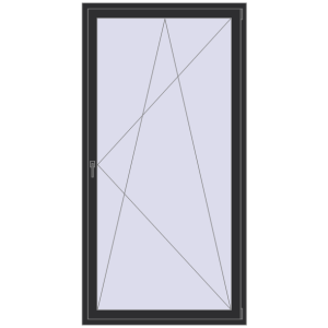 Buy Balcony doors 1200x2350 mm BALCONY DOOR REHAU SYNEGO ANTHRACITE_GREY_GLATT two-sided