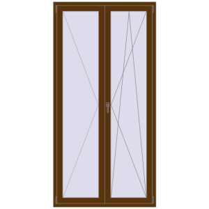 Buy Balcony doors 1200x2400 mm BALCONY DOOR REHAU SYNEGO WALNUT two-sided