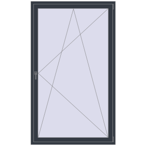 Zamów teraz Drzwi balkonowe 1300x2200 mm BALCONY DOOR REHAU SYNEGO ANTHRACITE_GREY_STRUKTURAL dwustronny