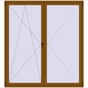 Zamów teraz Drzwi balkonowe 2100x2300 mm BALCONY DOOR REHAU SYNEGO GOLDEN OAK dwustronny