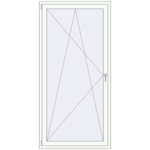 Buy Balcony doors 1070x2200 mm BALCONY DOOR REHAU SYNEGO RAL 9016 Traffic white two-sided