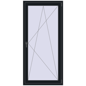 Buy Balcony doors 900x1900 mm BALCONY DOOR REHAU EURO 70 BLACK_COOL_110L-2 two-sided