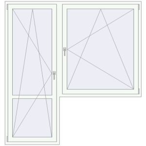 Buy Balcony doors 2000x2100 mm BALCONY DOOR REHAU SYNEGO RAL 9016 Traffic white two-sided