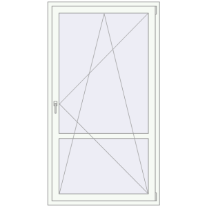 Buy Balcony doors 1100x2000 mm BALCONY DOOR REHAU EURO 70 RAL 9016 Traffic white two-sided