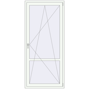 Zamów teraz Drzwi balkonowe 970x2150 mm BALCONY DOOR REHAU EURO 70 RAL 9016 Traffic white dwustronny