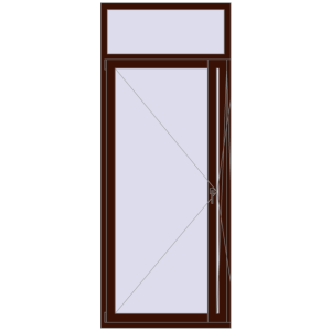 Buy Balcony doors 1000x2500 mm BALCONY DOOR REHAU EURO 70 BLACK_CHERRY two-sided