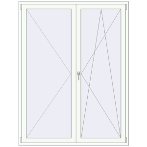 Buy Balcony doors 1600x2100 mm BALCONY DOOR REHAU SYNEGO RAL 9016 Traffic white two-sided