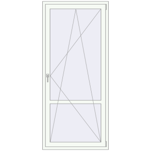Buy Balcony doors 970x2180 mm BALCONY DOOR REHAU EURO 70 RAL 9016 Traffic white two-sided