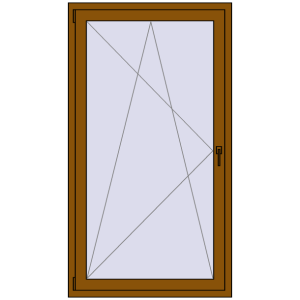 Buy Balcony doors 1000x1800 mm BALCONY DOOR REHAU SYNEGO GOLDEN OAK two-sided