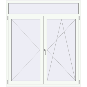 Buy Balcony doors 1550x1770 mm BALCONY DOOR REHAU SYNEGO RAL 9016 Traffic white two-sided