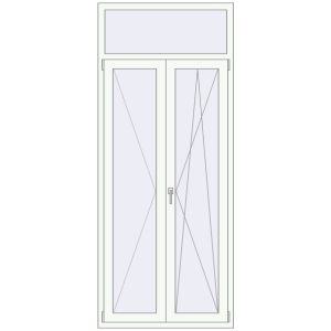 Buy Balcony doors 1000x2400 mm BALCONY DOOR REHAU EURO 70 RAL 9016 Traffic white two-sided