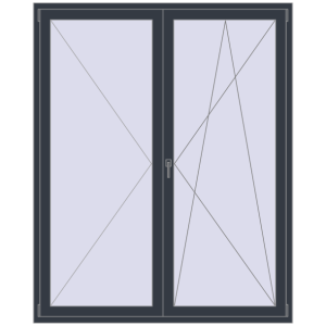 Zamów teraz Drzwi balkonowe 1700x2100 mm BALCONY DOOR REHAU EURO 70 ANTHRACITE_GREY_STRUKTURAL dwustronny